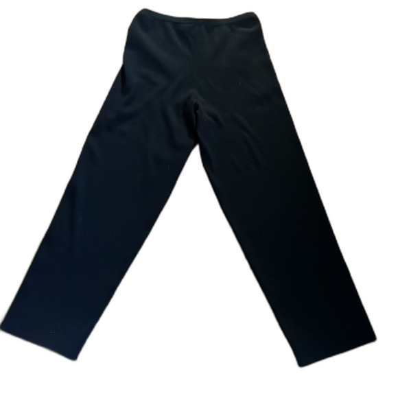 👒Eileen Fisher Classic Black Viscose Nylon Sweater Knit pull on Pants Sz Med - Picture 6 of 8